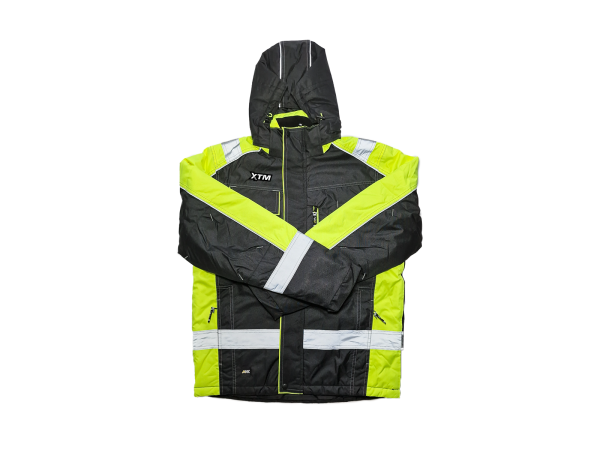 Kurtka zimowa XTM Ocieplana Wodoodporna Odblaskowa Czarno-Żółta