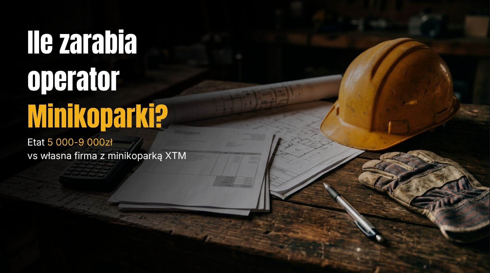 Ile zarabia operator minikoparki? Etat vs własna firma 2026
