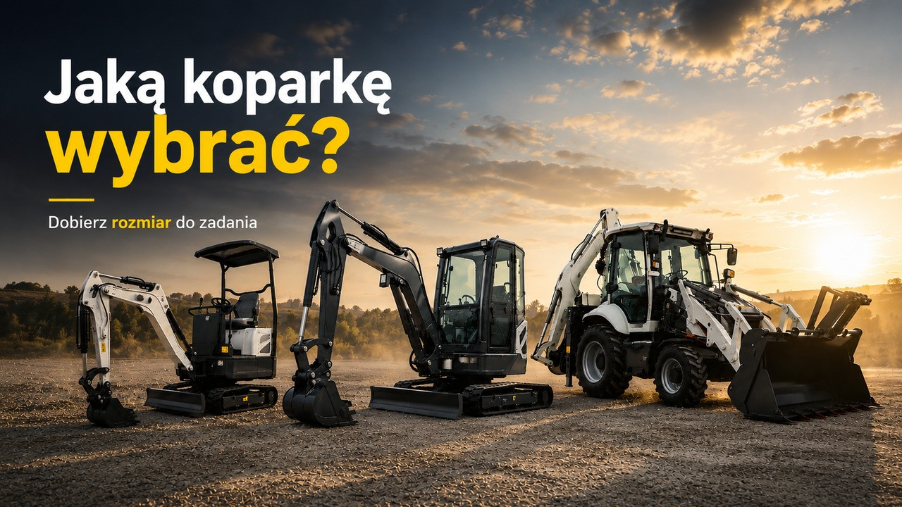 Jak dobrać rozmiar koparki do zadania — klasy, waga i głębokość kopania