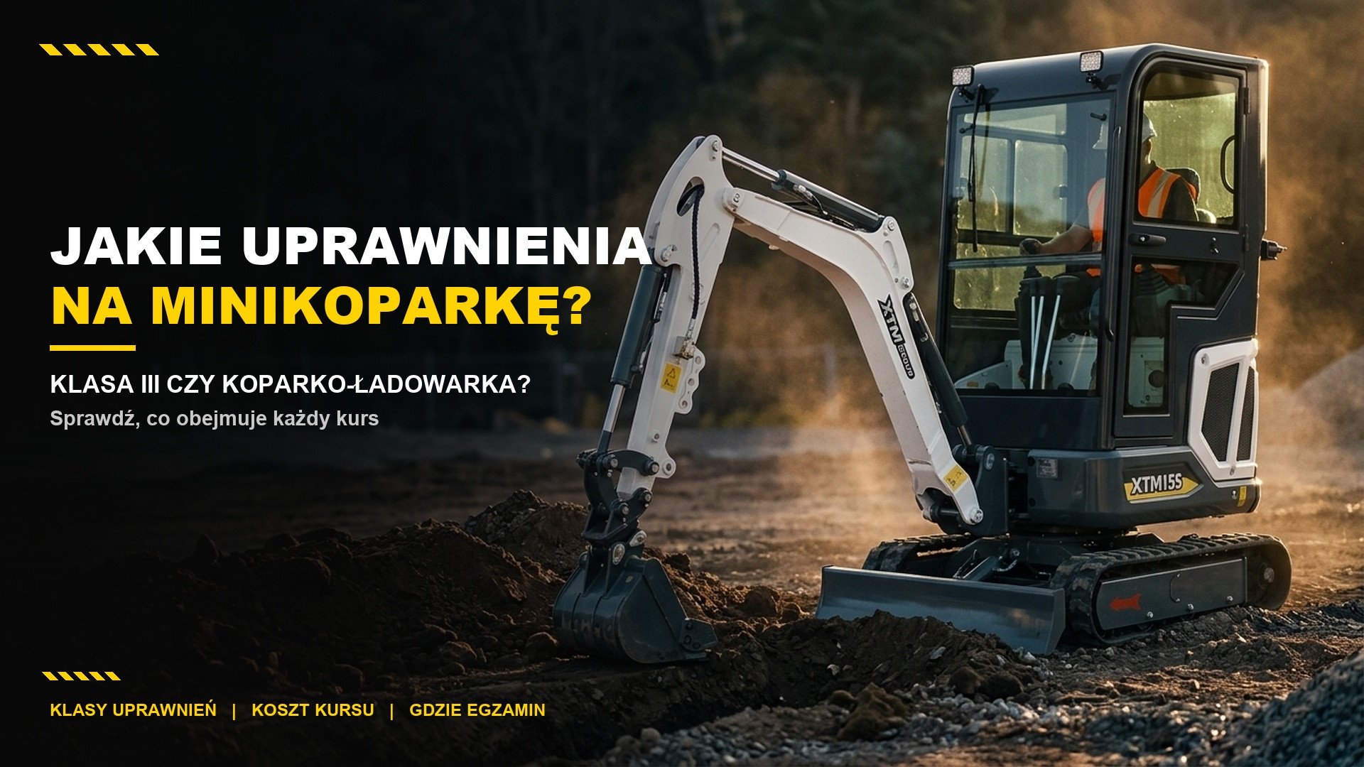 Jakie uprawnienia na minikoparkę? Klasy, kurs i koszty
